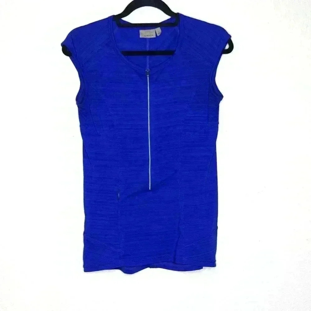 Athleta Sleeveless Top Outdoor Front Zip Size S